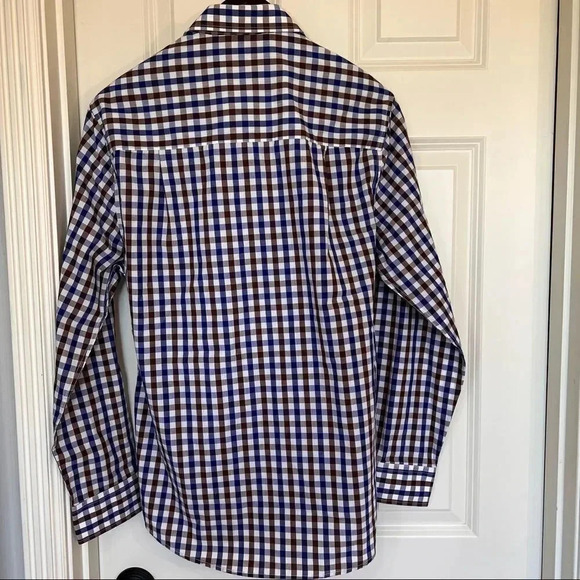NICK Dunn fitted blue, long sleeve, button down, collared dress shirt size Small - Picture 4 of 10